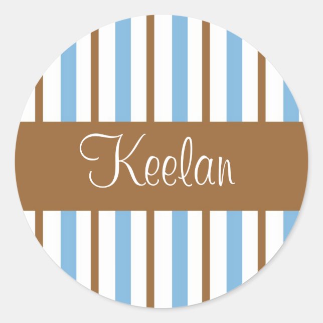 Blue & Brown Stripe Sticker (Front)