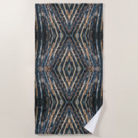 Blue & Brown Wood Beams Photo Perspective Pattern