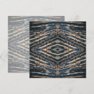 Blue & Brown Wood Beams Photo Perspective Pattern Card
