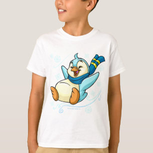 Blue Bruce sliding across ice T-Shirt