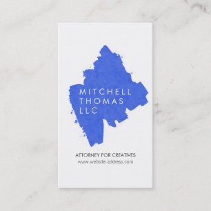 Blue Brush Strokes Professional Business Card