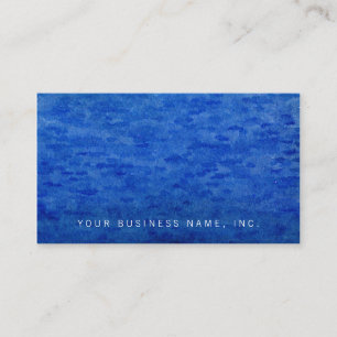 Blue Brush Watercolor Wash Business Card