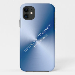 Blue Brushed Metal Iphone5 Barely There iPhone 11 Case