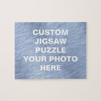 Blue Brushed Metal Textured Jigsaw Puzzle