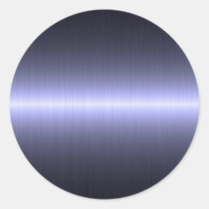 blue brushed strong classic round sticker