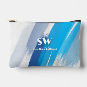 Blue Brushstroke Small Accessory Pouch