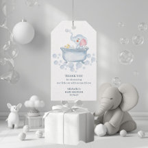Blue Bubble Bath Animal Baby Shower