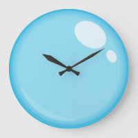 Blue Bubble Bathroom Wall Clock