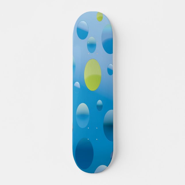 Blue Bubble Drop Skateboard (Front)