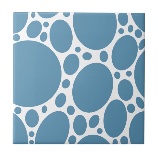 Blue bubble pattern  ceramic tile (Front)