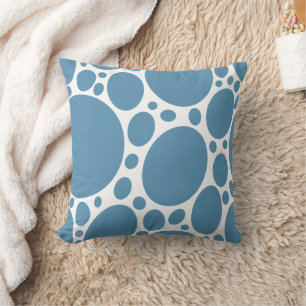 Blue bubble pattern cushion
