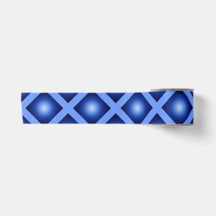 Blue Bubble Tiles Geometric Abstract Wrapping Pape Satin Ribbon