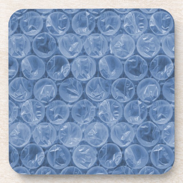 Blue bubble wrap coaster (Front)