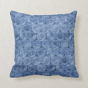 Blue bubble wrap cushion