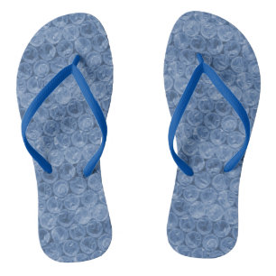 Blue bubble wrap thongs