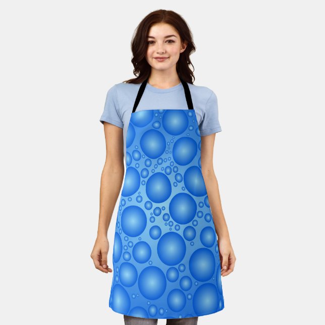 blue bubbles apron (Worn)