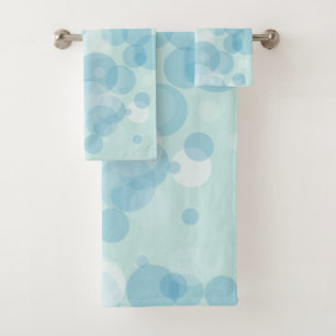 Blue Bubbles Bath Towel Set
