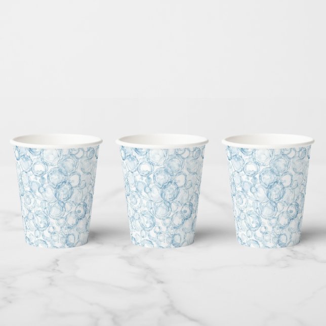 Blue Bubbles Birthday Paper Cups (Multi)