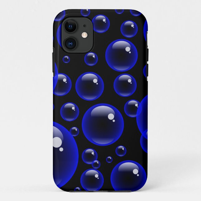 Blue Bubbles Case-Mate iPhone Case (Back)
