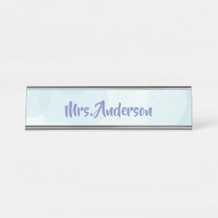 Blue Bubbles Desk Name Plate