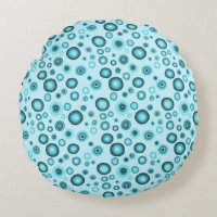 Blue Bubbles Modern Circles Pattern