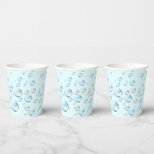 Blue Bubbles Paper Cups
