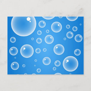 Blue Bubbles Postcard