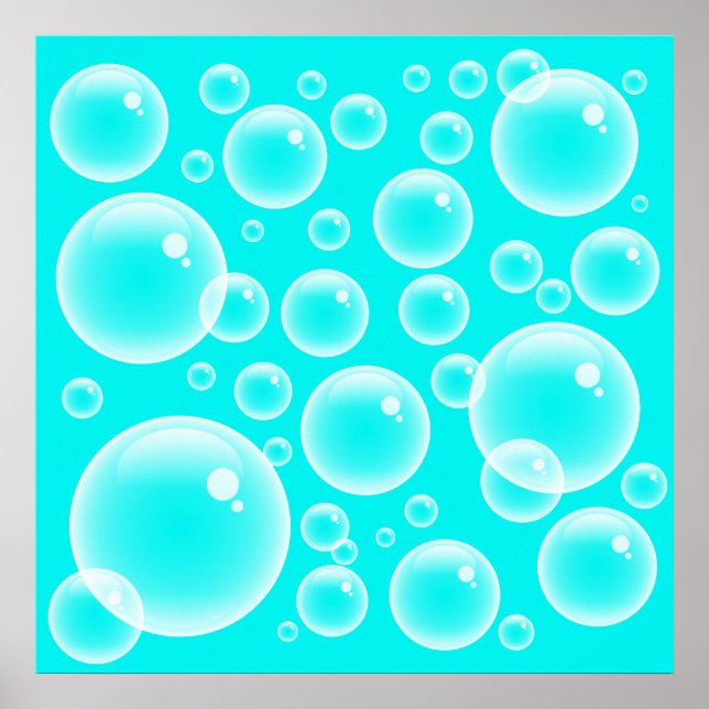 Blue Bubbles Poster (Front)