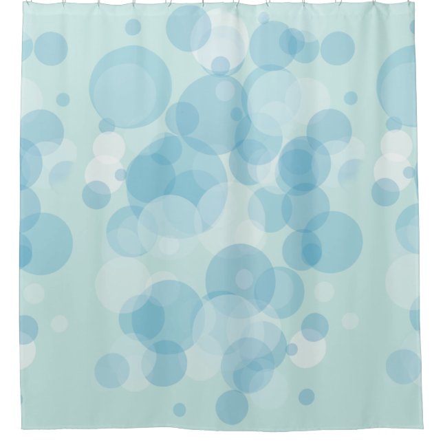 Blue Bubbles Shower Curtain (Front)