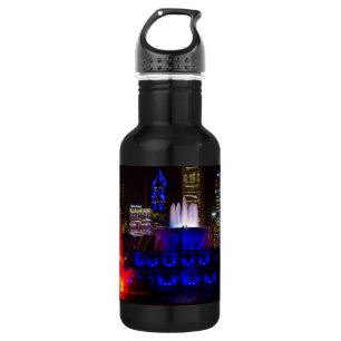 Blue Buckingham Fountain Stainless Steel Water Bot 532 Ml Water Bottle