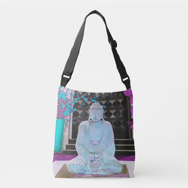 Blue Buddha Crossbody Bag (Front)
