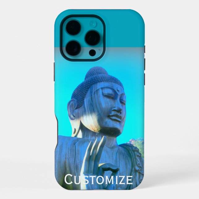blue buddha iPhone case (Back)