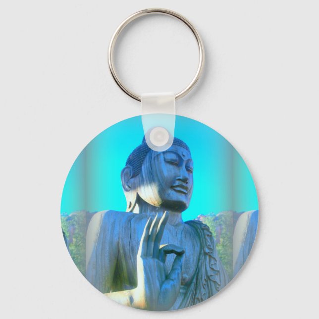 blue buddha key ring (Front)