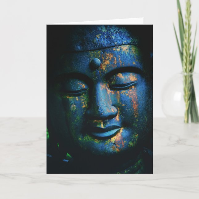 Blue Buddha Om Peace Card (Front)