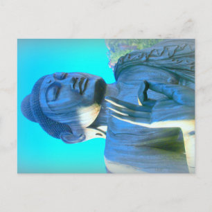 blue buddha postcard