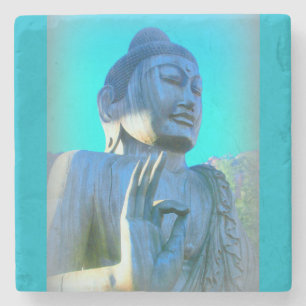 blue buddha stone coaster