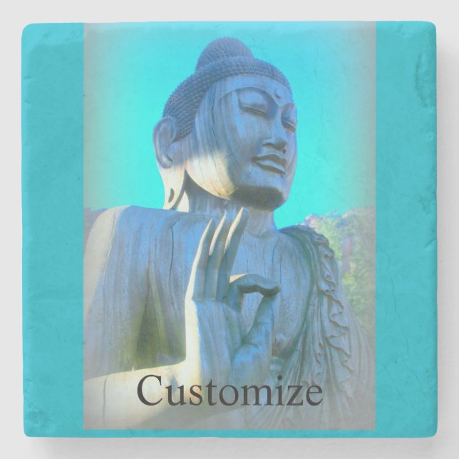 Blue Buddha Thunder_Cove Stone Coaster (Front)
