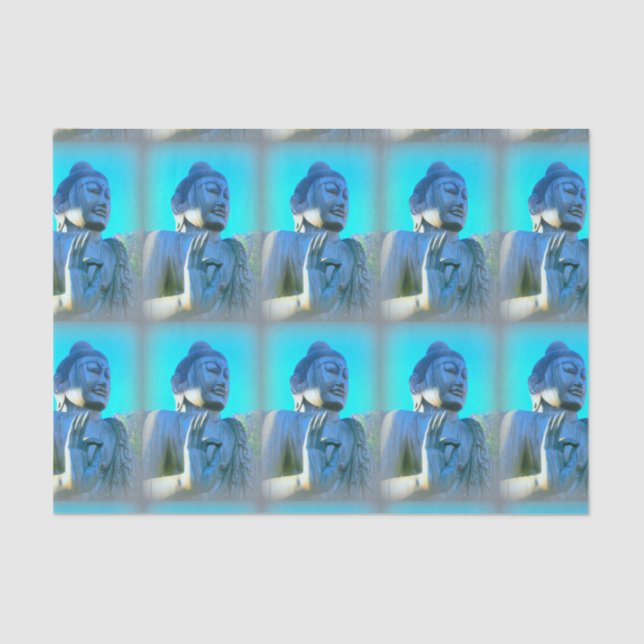 blue buddha tissue paper (Front)