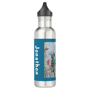 Blue Budgie Budgies Parrots Husbands Mens Name 710 Ml Water Bottle