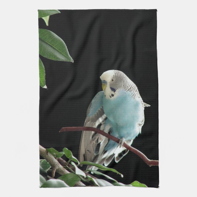 Blue Budgie Kitchen Towel (Vertical)