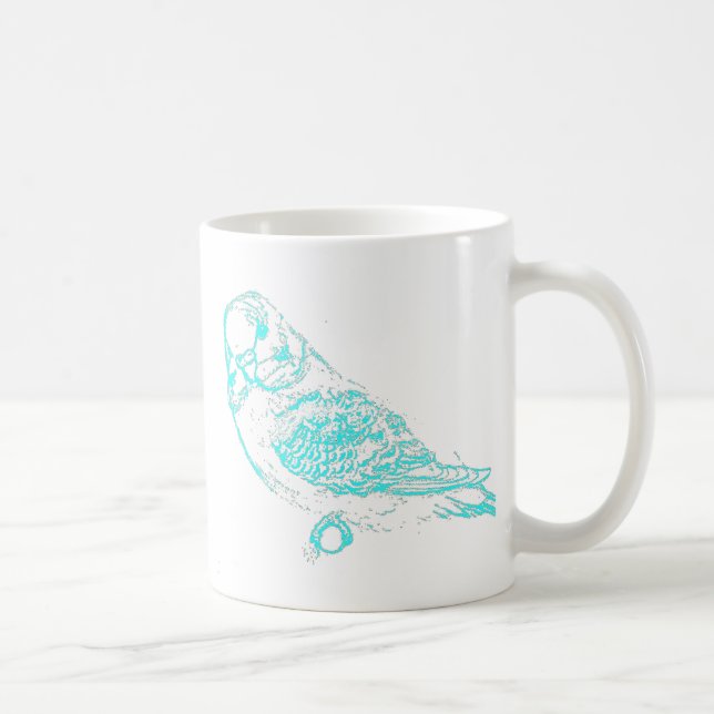 blue budgie mug (Right)