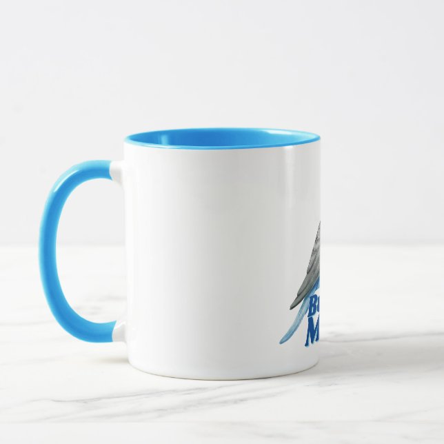 Blue Budgie Mum Mug (Left)