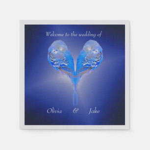 Blue budgie  napkins