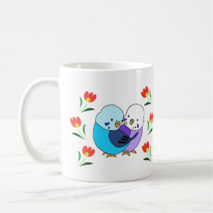 Blue Budgie Parakeet Cute pet birds lover gift  Coffee Mug