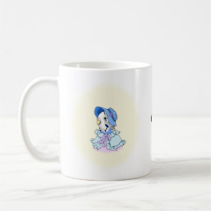 Blue Budgie Parakeet in Bonnet Cute Budgie Custom Coffee Mug
