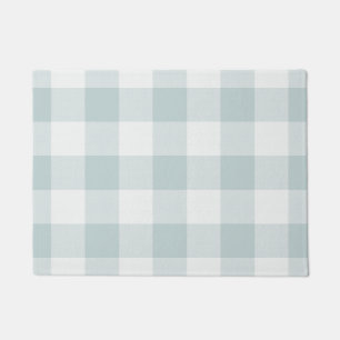 Blue Buffalo Check   Modern Farmhouse Doormat