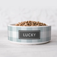 Blue Buffalo Check Monogram | Editable Colours