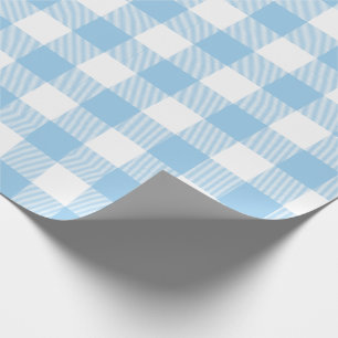 Blue Buffalo Check Pattern Wrapping Paper