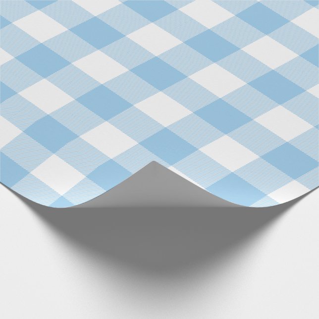 Blue Buffalo Check Pattern Wrapping Paper (Corner)