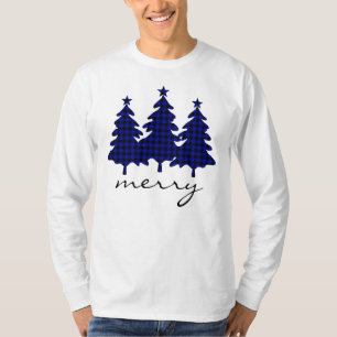 Blue Buffalo Check Pine Trees T-Shirt